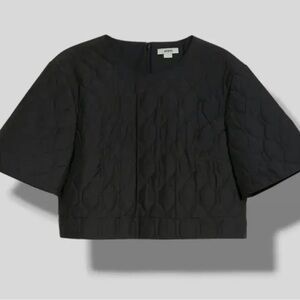 Jason Wu Women's Black Silk Blend Quilted Crop